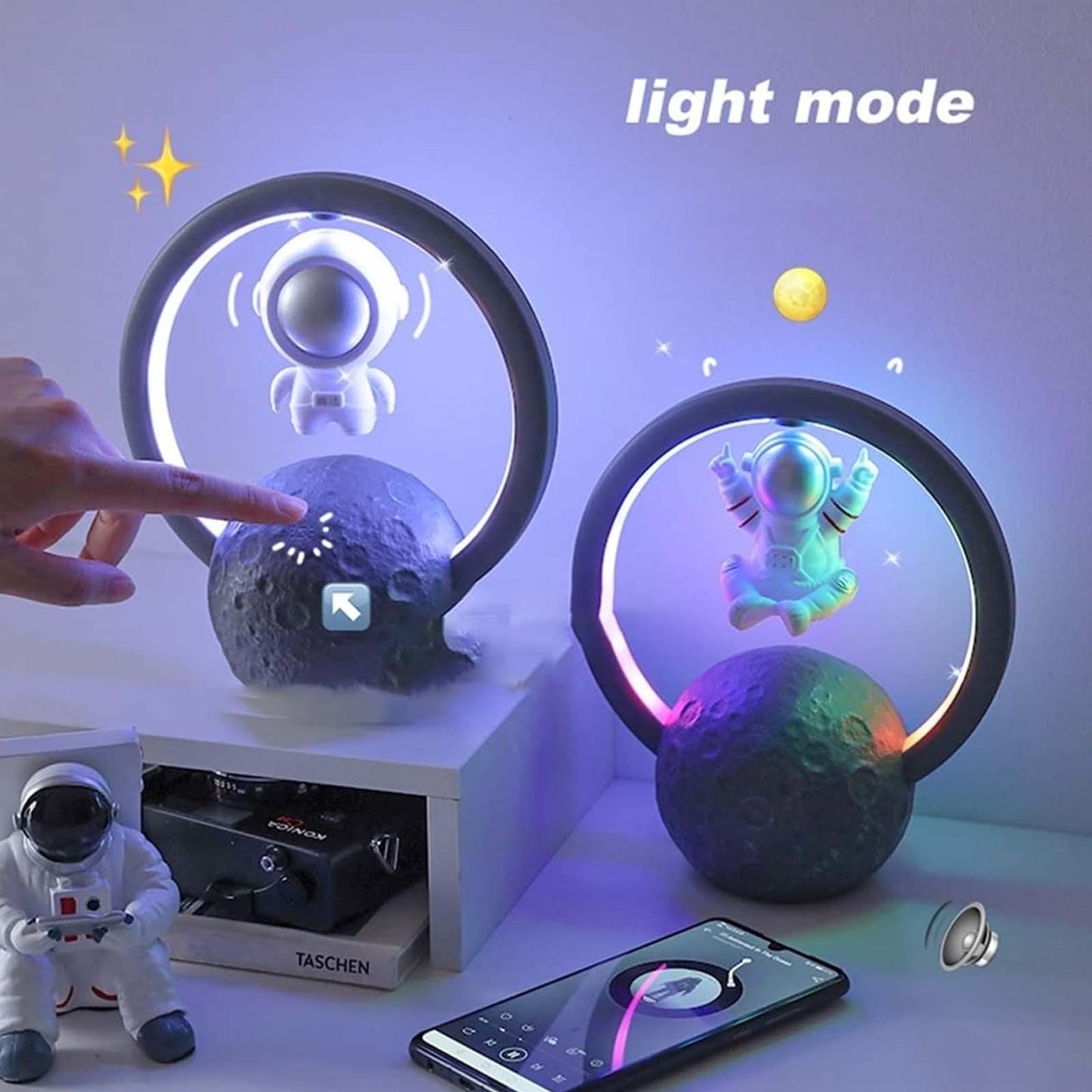 Magnetic Levitation Astronaut Bluetooth Speaker RGB Light Stereo Sound