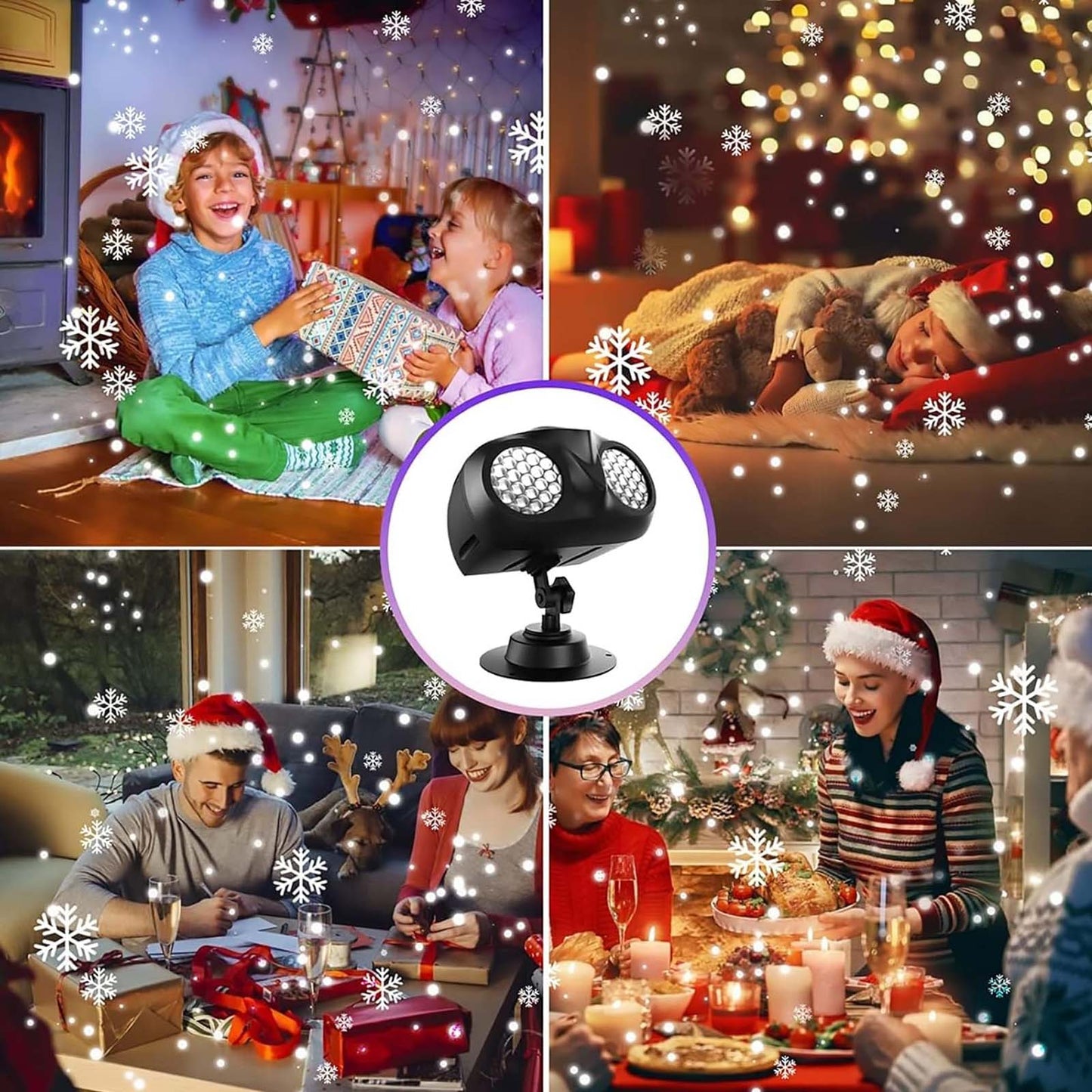 Christmas Snowflake Projector Lights IP65 Outdoor with Remote Control