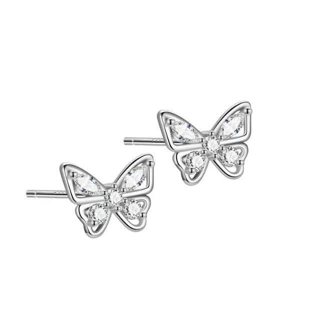 Butterfly Earrings for Women Rhinestone Butterfly Stud Earrings Insect Series Hypoallergenic Earrings Cubic Zirconia Butterfly Earrings Colorful Crystal Earrings Dainty Jewelry Gifts for Girls