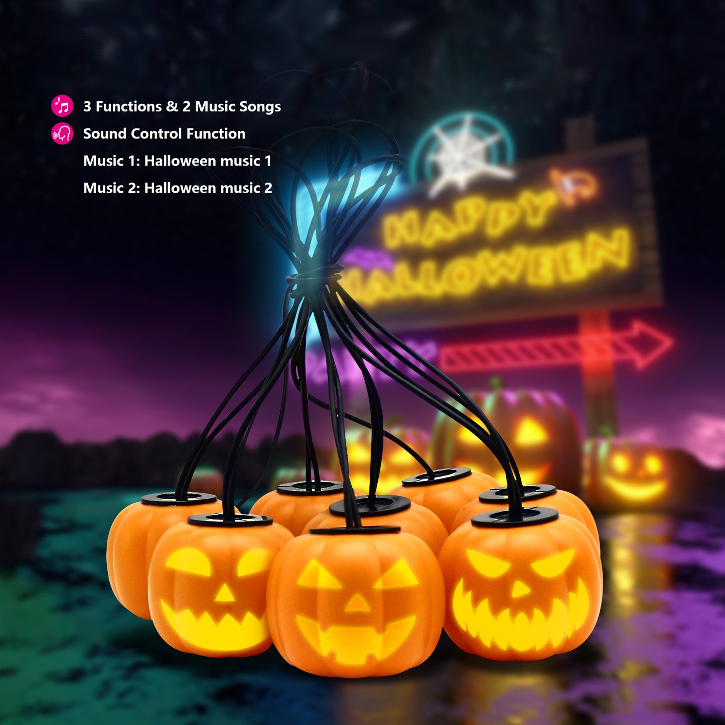 Waterproof Lantern Pumpkins Halloween Light up