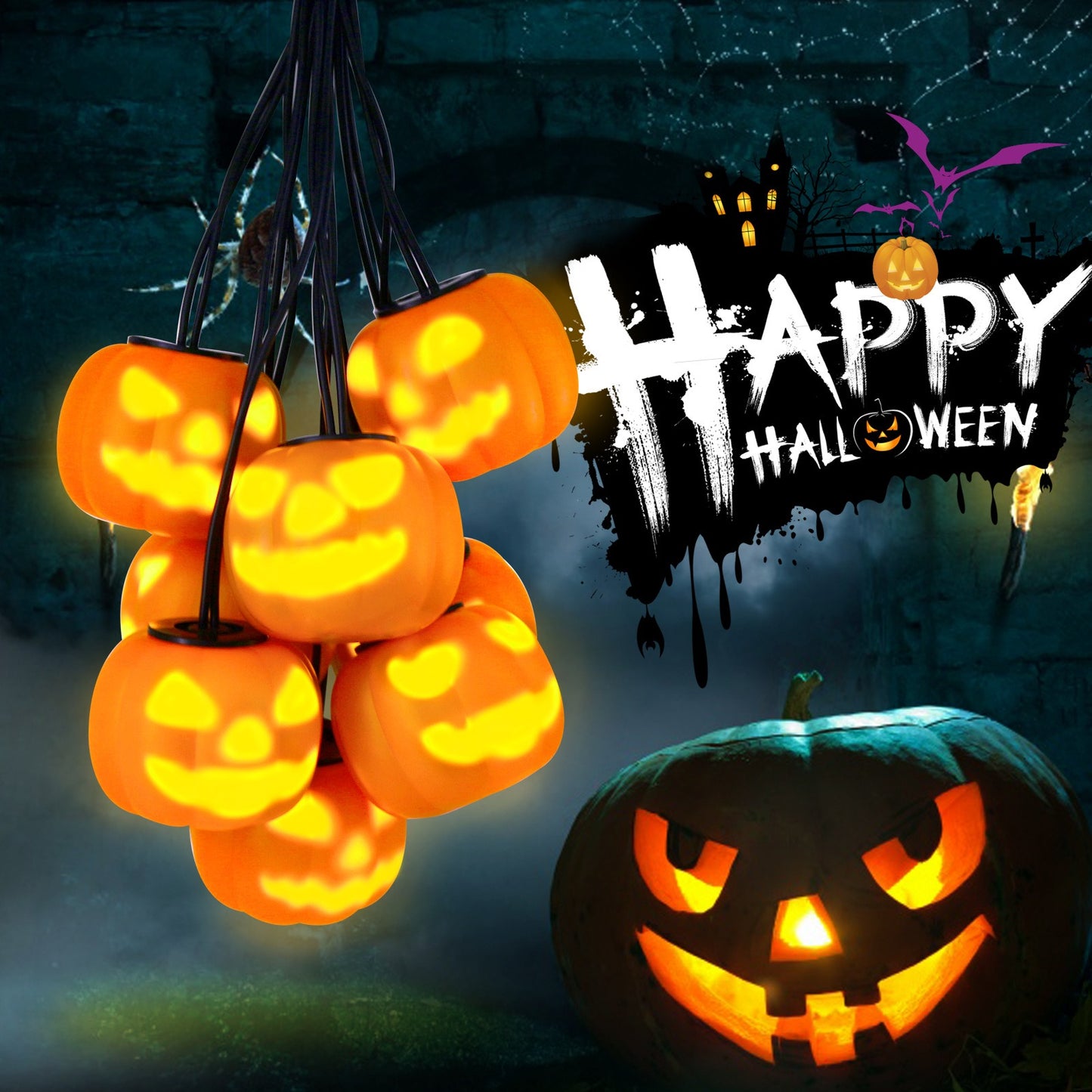 Waterproof Lantern Pumpkins Halloween Light up