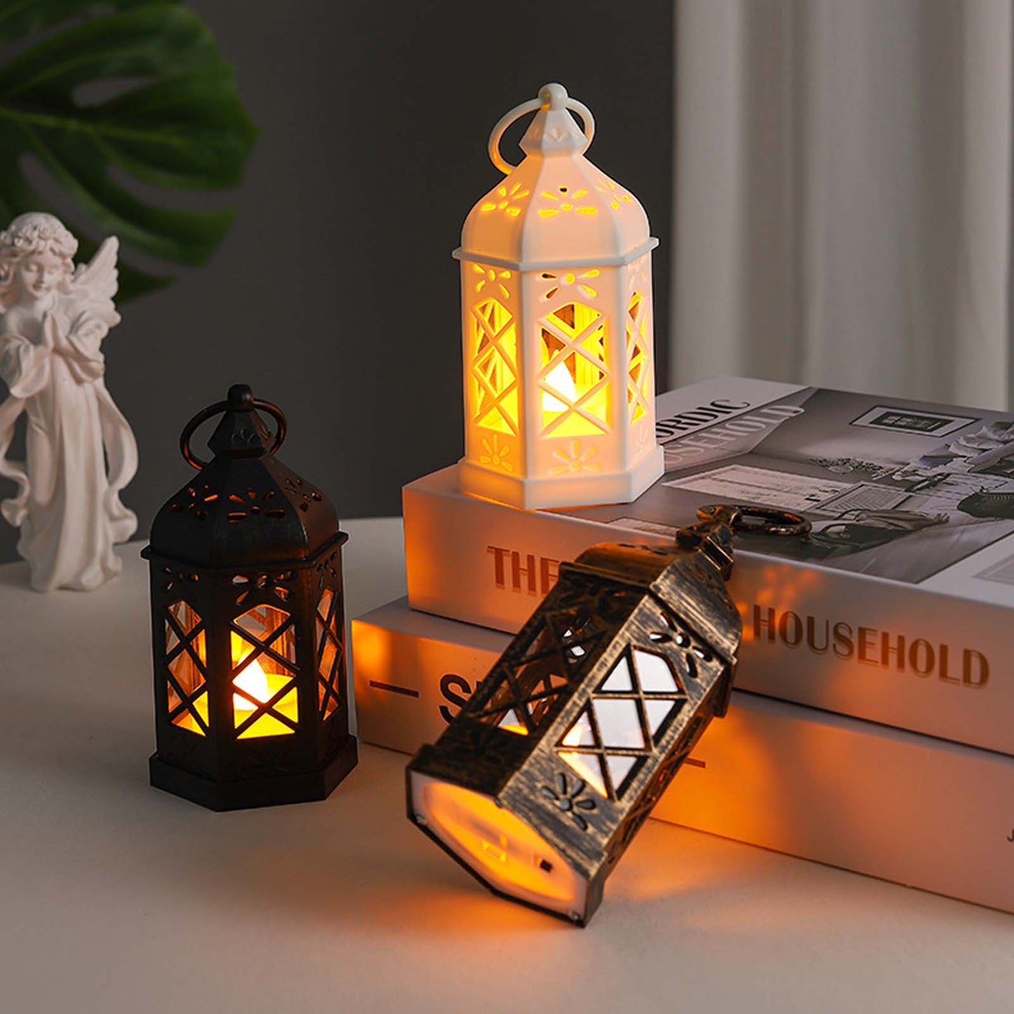 12 Pcs Christmas Vintage Candle Lantern