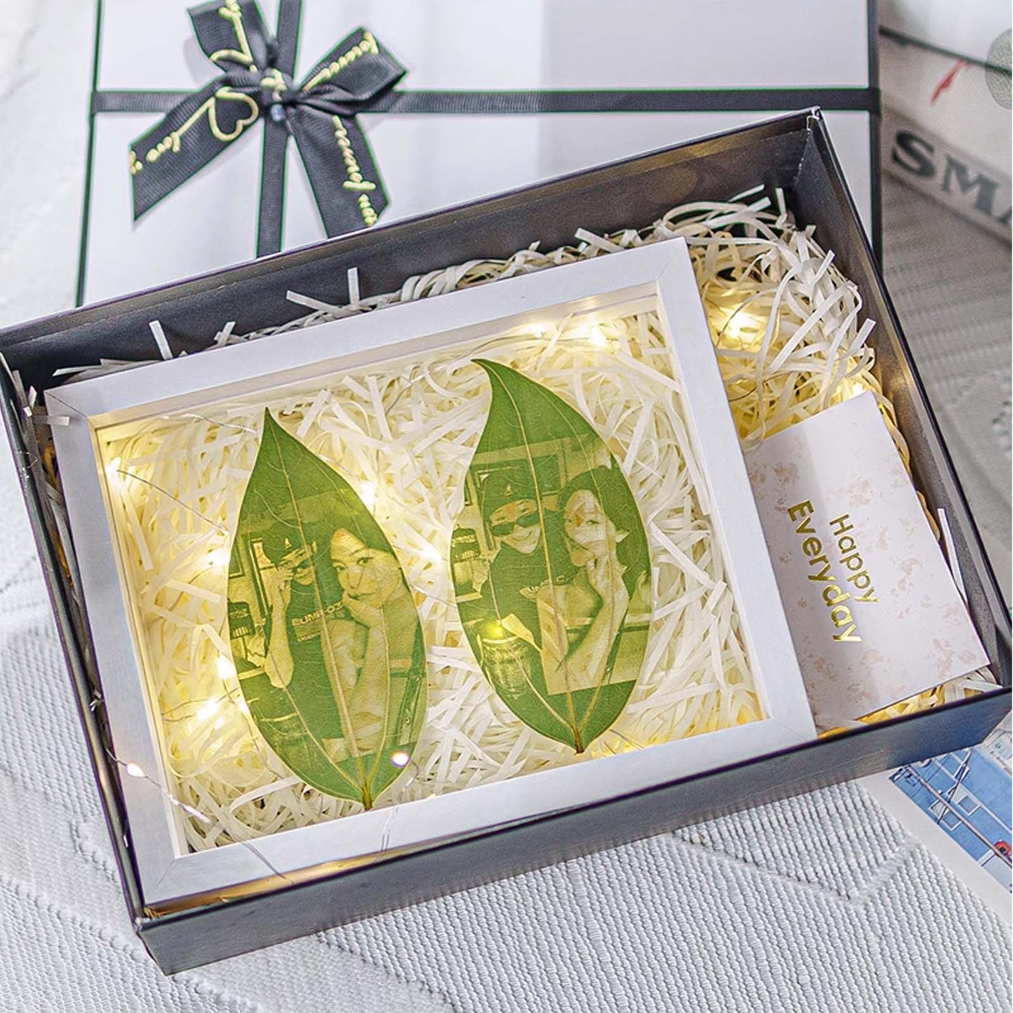 Personalized Photo Leaf Carving Art Custom Bookmark Engraved