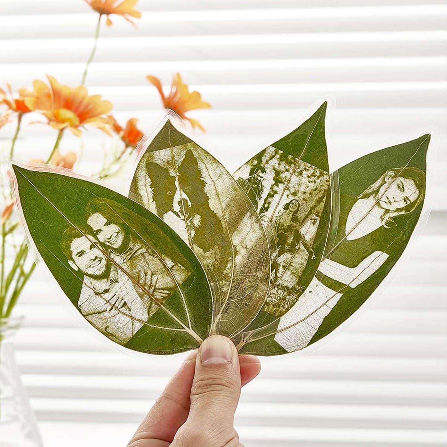 Personalized Photo Leaf Carving Art Custom Bookmark Engraved