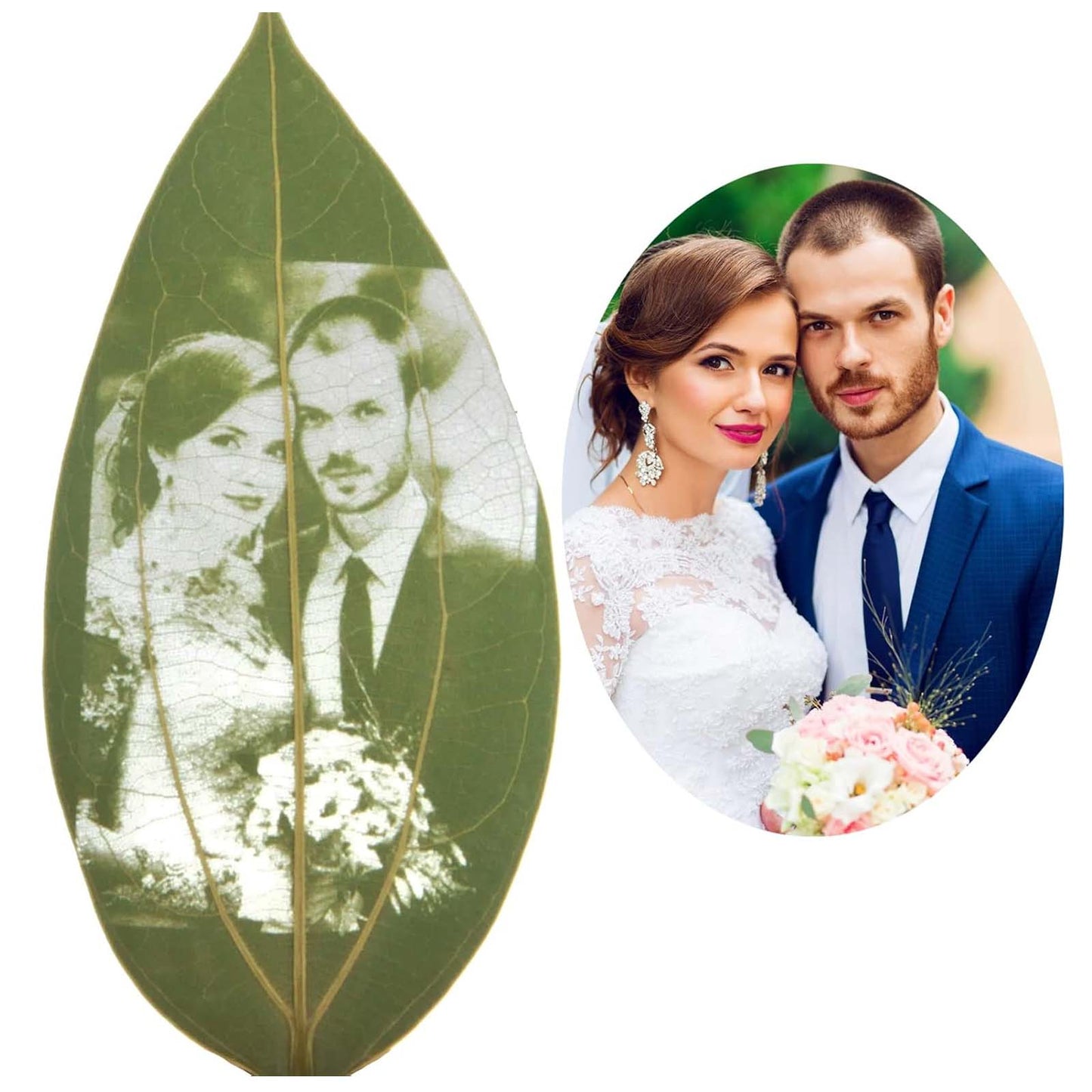 Personalized Photo Leaf Carving Art Custom Bookmark Engraved