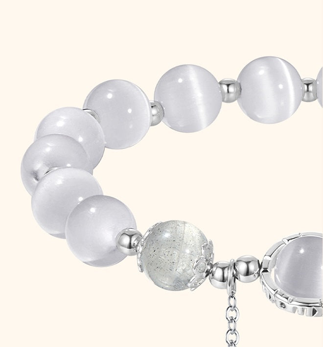 Moonstone Bracelet Beaded Healing Crystal Stone Moonstone Jewelry Bracelets for Women