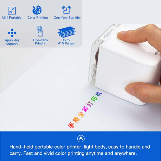 Mini handheld color printer wireless bluetooth with standard ink cartridge