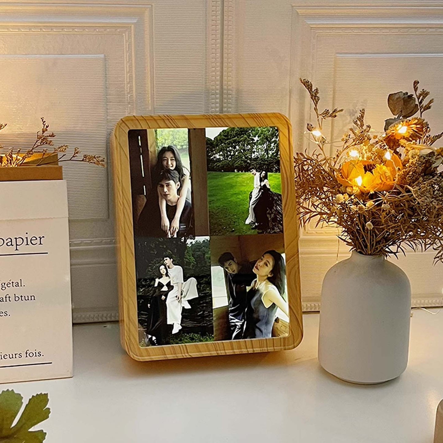 Mirror Personalized Custom Photo Lights Unique Creative Gifts