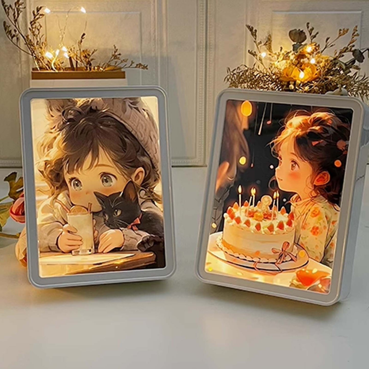 Mirror Personalized Custom Photo Lights Unique Creative Gifts