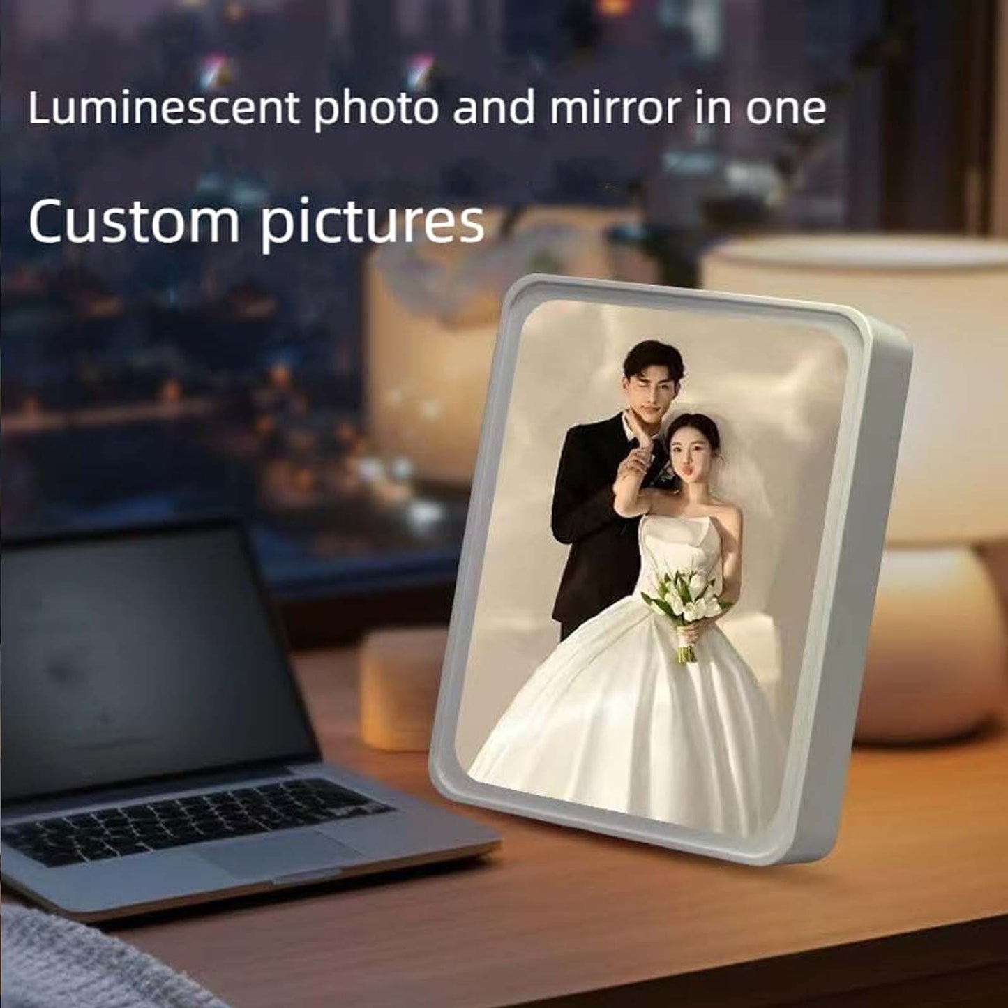 Mirror Personalized Custom Photo Lights Unique Creative Gifts