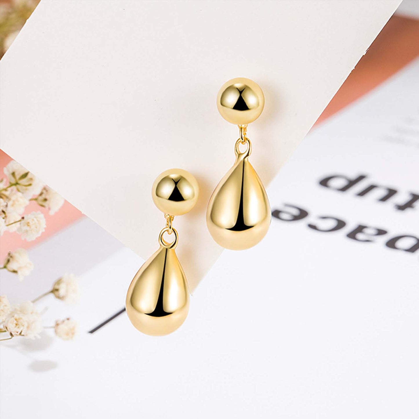 Earrings for Women Girls Gold Waterdrop Silver Jewelry Earrings