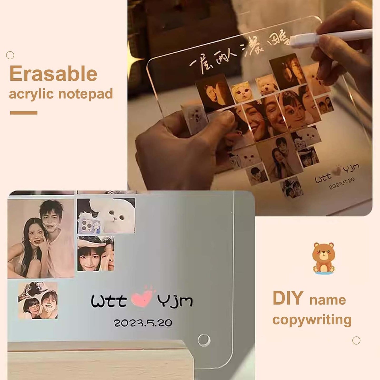 Photo Custom Acrylic Photo Frame Table Photo DIY