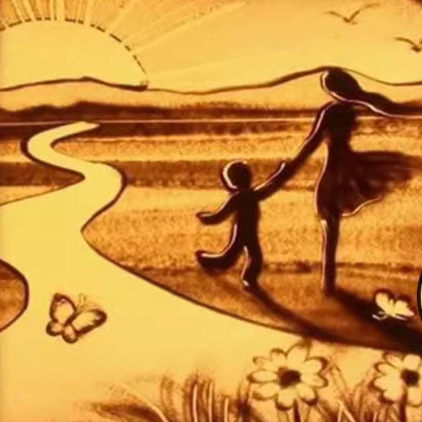 Dynamic Flowing 3D Hourglass Sand Art Painting Video Moving Quick Sand Art