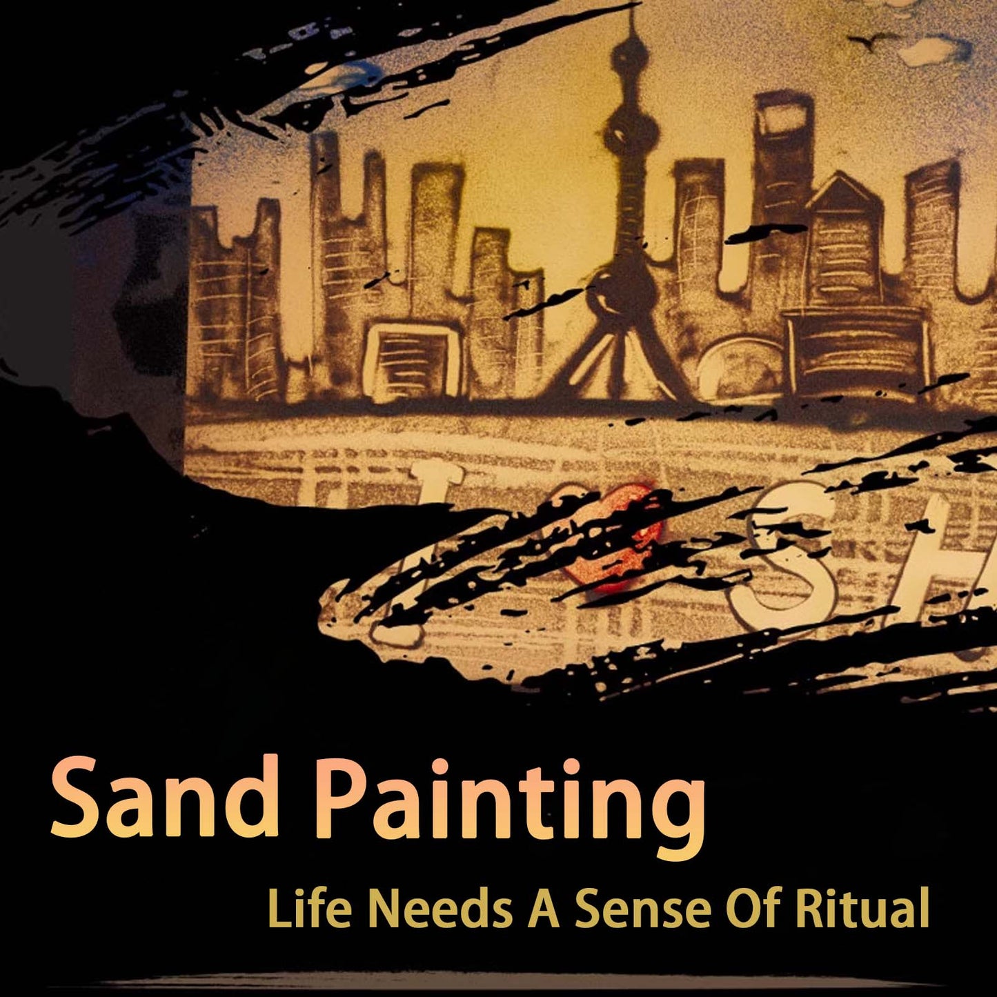 Dynamic Flowing 3D Hourglass Sand Art Painting Video Moving Quick Sand Art