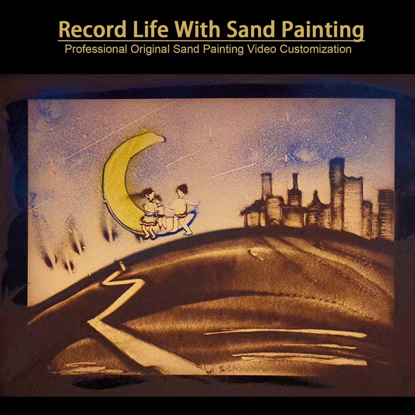 Dynamic Flowing 3D Hourglass Sand Art Painting Video Moving Quick Sand Art