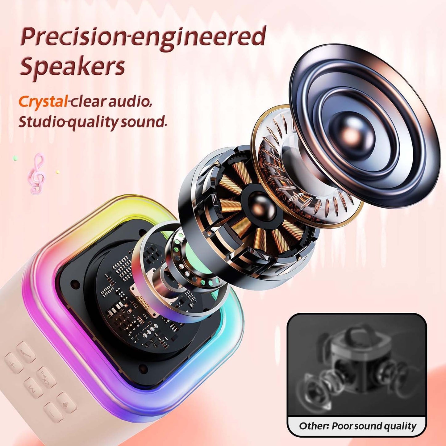 Portable Wireless Bluetooth Speaker Multi-function Microphone